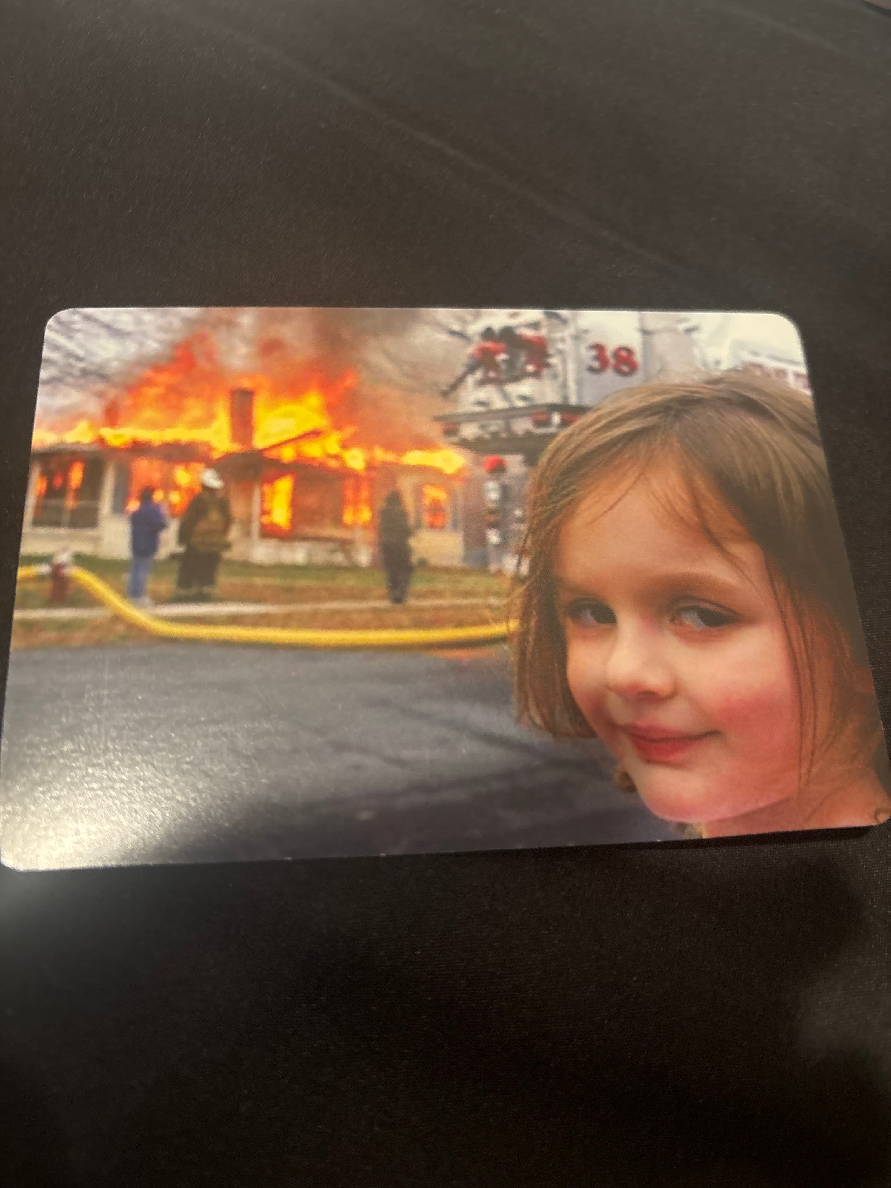 Burning house girl